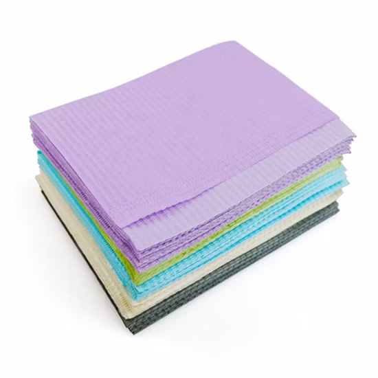 Dental Bibs Disposable 3 Ply Waterproof Patient Bibs Dental Tray Covers, Eyelash Extension Nail Art Tattoo Supplies 13" X 18"